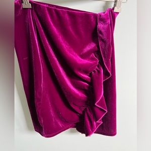 Velvet Holiday Skirt Ruched Forever 21 size M